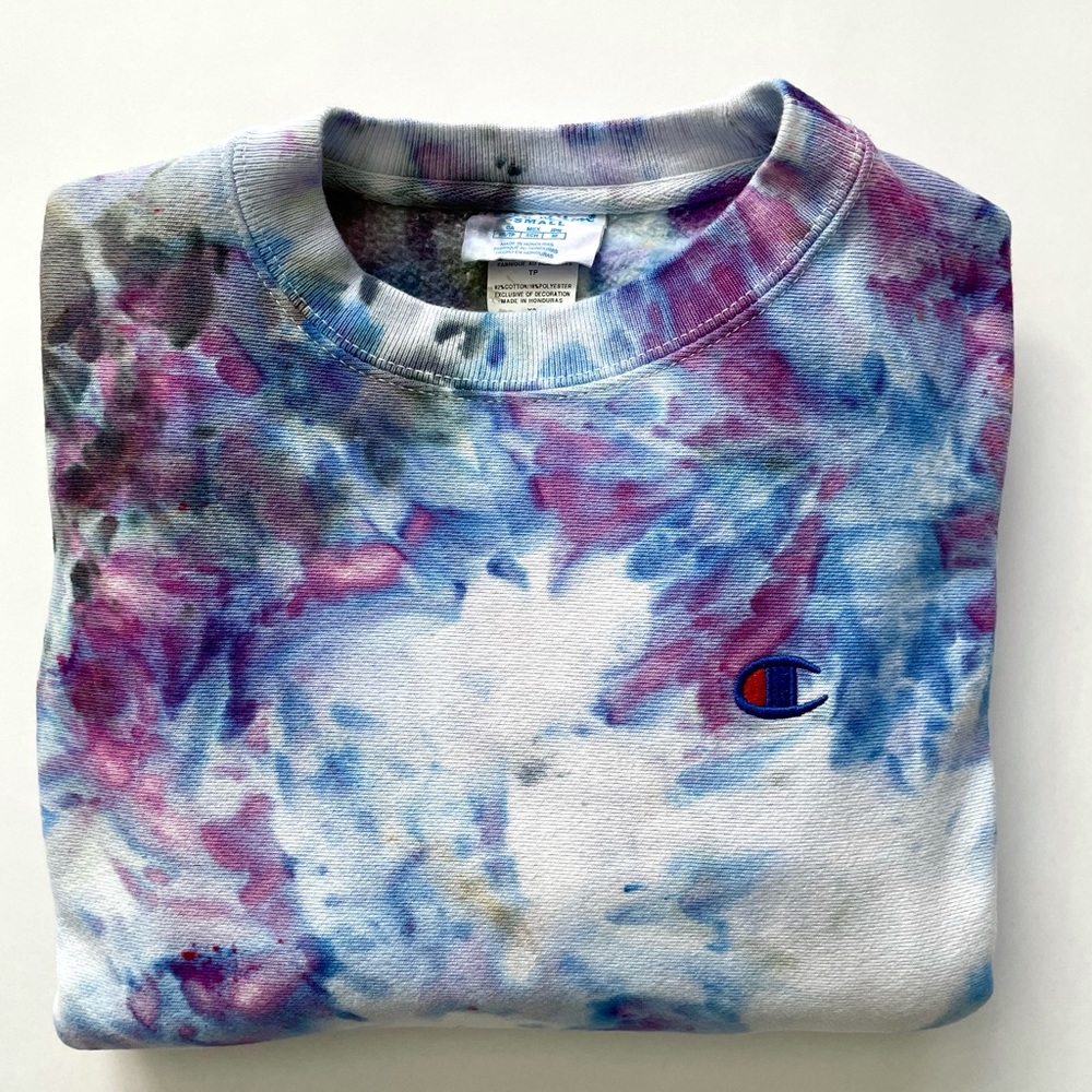Champion Custom Ice Dye Men’s/Uni XSmall Crewneck